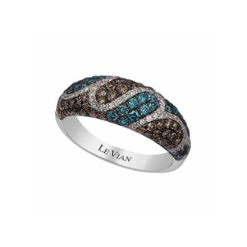 Levian Corp Le Vian Womens 1 Ct. T.w. Genuine White Diamond 14k Gold Cocktail Ring