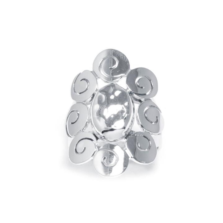Sterling Silver Oval Scroll Ring