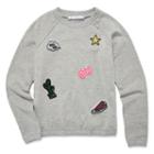 Long Sleeve Crew Neck Patch Sweatshirt