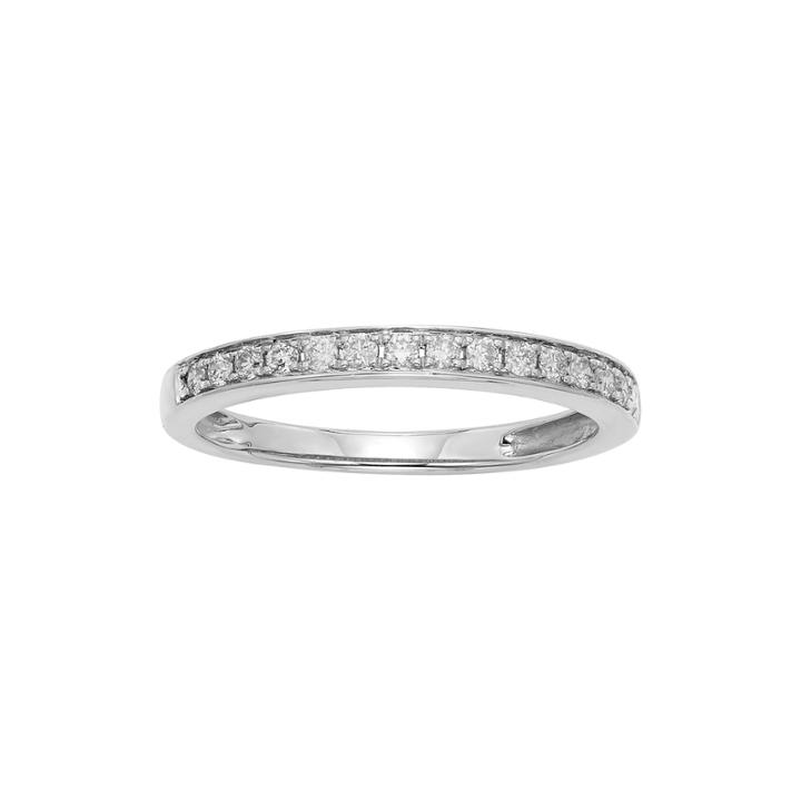 1/4 Ct. T.w. Certified Diamond Single-row White Gold Wedding Band