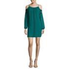 City Triangles Off-the-shoulder Tie-waist A-line Dress - Juniors