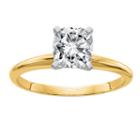 Womens 1 Ct. T.w. Cushion White Moissanite 14k Gold Engagement Ring