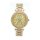 Olivia Pratt Unisex Gold Tone Strap Watch-16852gold