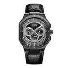 Jbw Orion 0.12 C.t.w Diamond Mens Black Strap Watch-j6342d