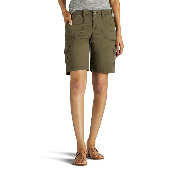 Lee Relaxed Bermuda 7 1/4 Relaxed Fit Poplin Bermuda Shorts-petite