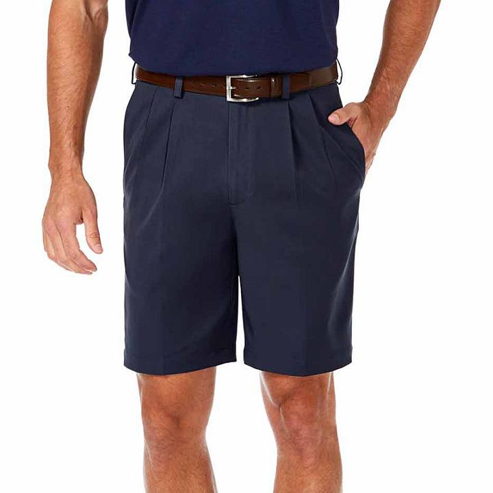 Haggar Cool 18 Pro Classic Fit Pleated Shorts