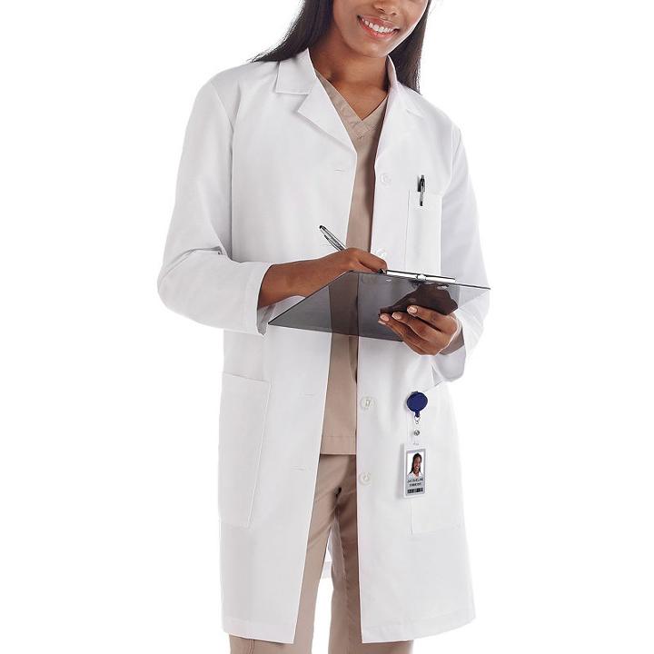 White Swan Womens Long Sleeve Lab Coat-plus Tall