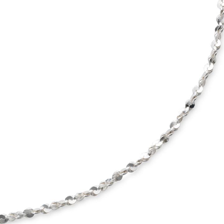Sterling 18 1mm Twisted Serpentine Chain