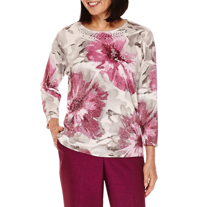 Alfred Dunner Veneto Valley Shimmer Sweater