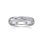 Personalized 4mm Comfort Fit Criss-cross Sterling Silver Wedding Band