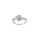 Womens 1/3 Ct. T.w. Genuine Round White Diamond Sterling Silver Promise Ring
