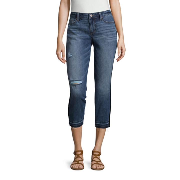 A.n.a Crop With Velvet Trim
