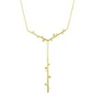 Sechic Womens 14k Gold Y Necklace