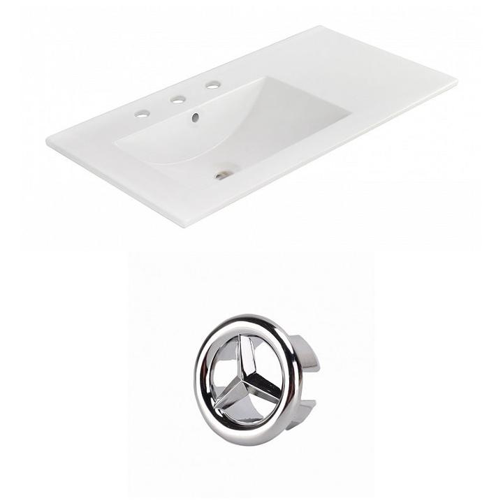 35.5-in. W 3h8-in. Ceramic Top Set In White Color