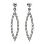 Cubic Zirconia Long Drop Earrings