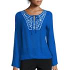 Alyx Embroidered Solid Gauze Top