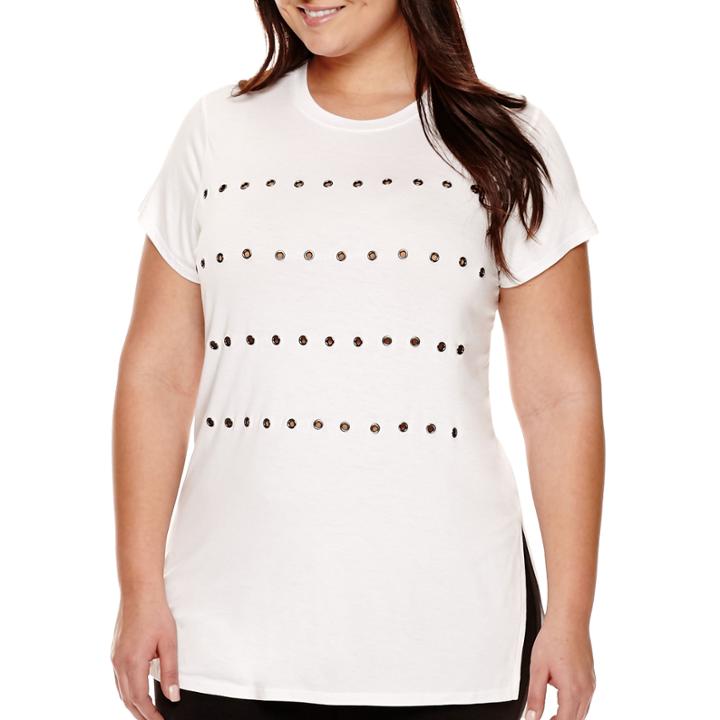 Belle + Sky&trade; Short-sleeve Grommet T-shirt -plus