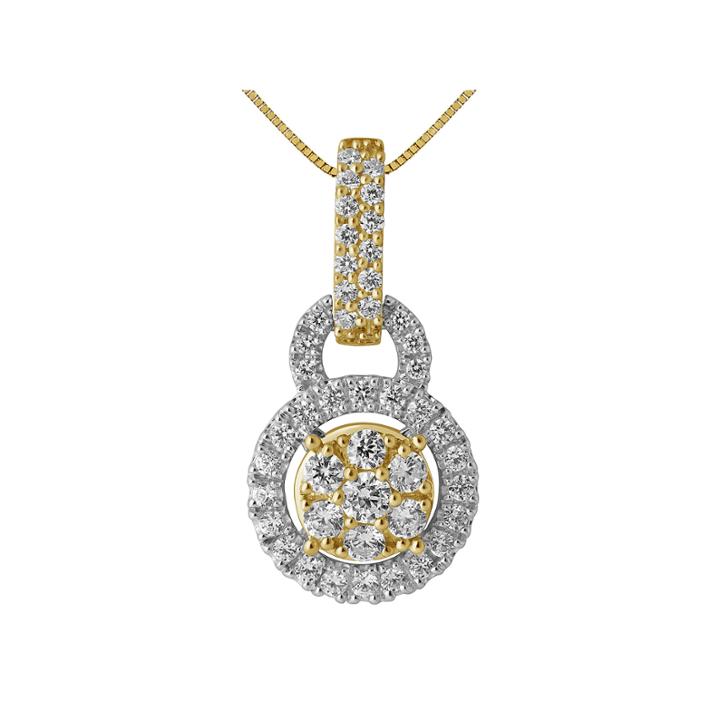 Diamond Blossom Womens 1 Ct. T.w. White Diamond 14k Gold Pendant Necklace