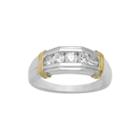 Mens 1/2 Ct. T.w. Diamond 10k Two-tone Gold Band Ring