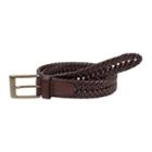 Men's Dockers Brown Leather V-weave Belt