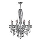 Provence Collection 8 Light Chrome Finish And Clear Crystal Chandelier