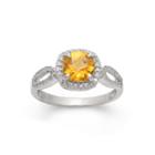 Yellow Citrine Cocktail Ring