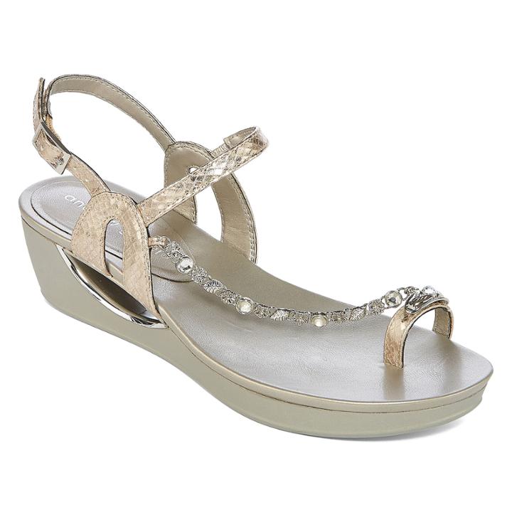 Andrew Geller Casidy Womens Wedge Sandals