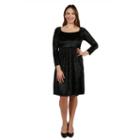 24/7 Comfort Apparel Palisades Velvet Dress - Plus