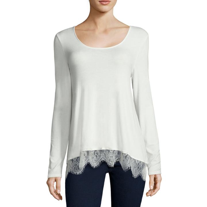 St. John's Bay Lace Hem Tee
