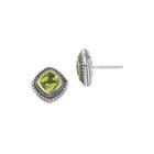 Shey Couture Genuine Peridot Sterling Silver 14k Gold Earrings