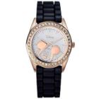 Disney Mickey Mouse Rose-tone Black Strap Watch
