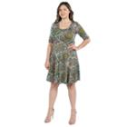 24seven Comfort Apparel Lorna Green Paisley Dress - Plus