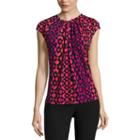 Worthington Cap-sleeve Twist-front Top