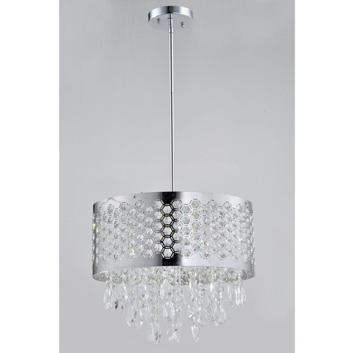 Tenbury Wells Collection Catalyn 4-light Chrome Crystal Chandelier