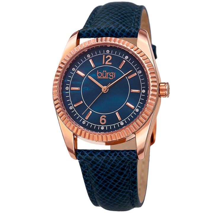 Burgi Unisex Blue Strap Watch-b-167bu