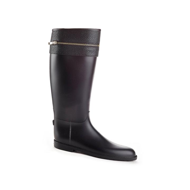 Henry Ferrera Opera 900 Zipper Cuff Detail Tall Rain Boots