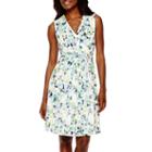 Liz Claiborne Sleeveless Floral Fit-and-flare Dres