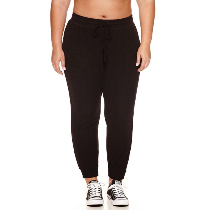 Flirtitude Cozy Fleece Jogger Pants- Juniors Plus