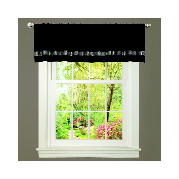 Lush Decor Night Sky Black/gray Valance Single 18x84