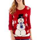 By Design Long-sleeve Single Snowman Christmas Sweater