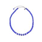 1928 Jewelry Silver-tone Blue Faceted Crystal Necklace