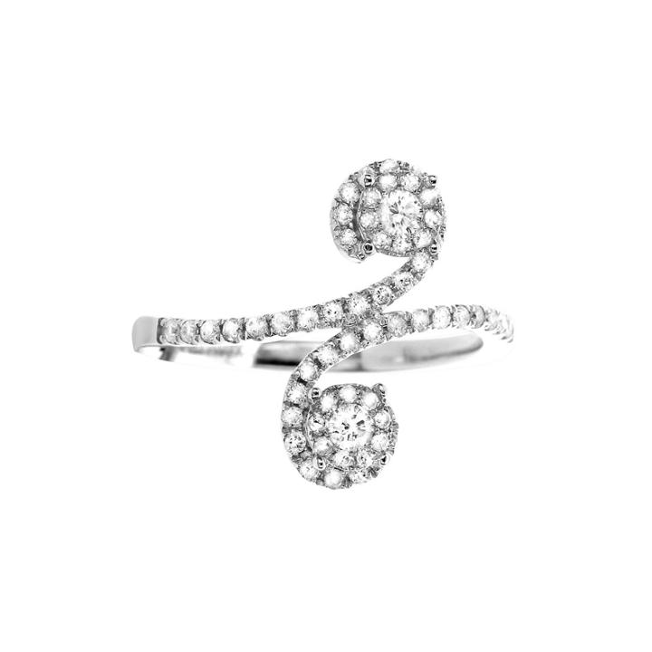 Limited Quantities 1/2 Ct. T.w. Diamond 14k White Gold Swirl Ring