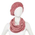 Mixit Sequin Chenille Beret And Scarf Set