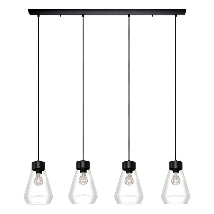 Eglo Montey 4-light 8 Inch Matte Black Pendant Ceiling Light