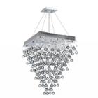 Icicle Collection 8 Light Chrome Finish And Clearcrystal Square Chandelier