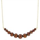 Not Applicable Womens Brown Pearl 14k Gold Pendant Necklace