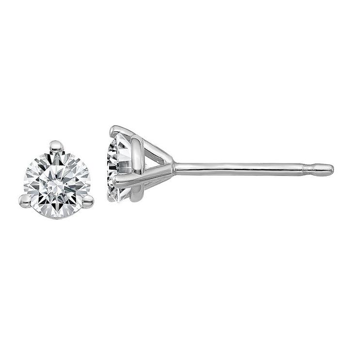 3/8 Ct. T.w. Round White Moissanite 14k Gold Stud Earrings