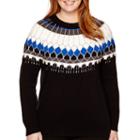 A.n.a Long-sleeve Fairisle Pullover Sweater - Plus