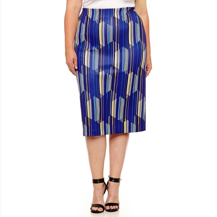 Worthington Knit Pencil Skirt Plus