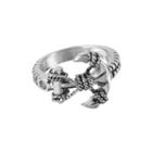 Mens Stainless Steel Braided Anchor Ring